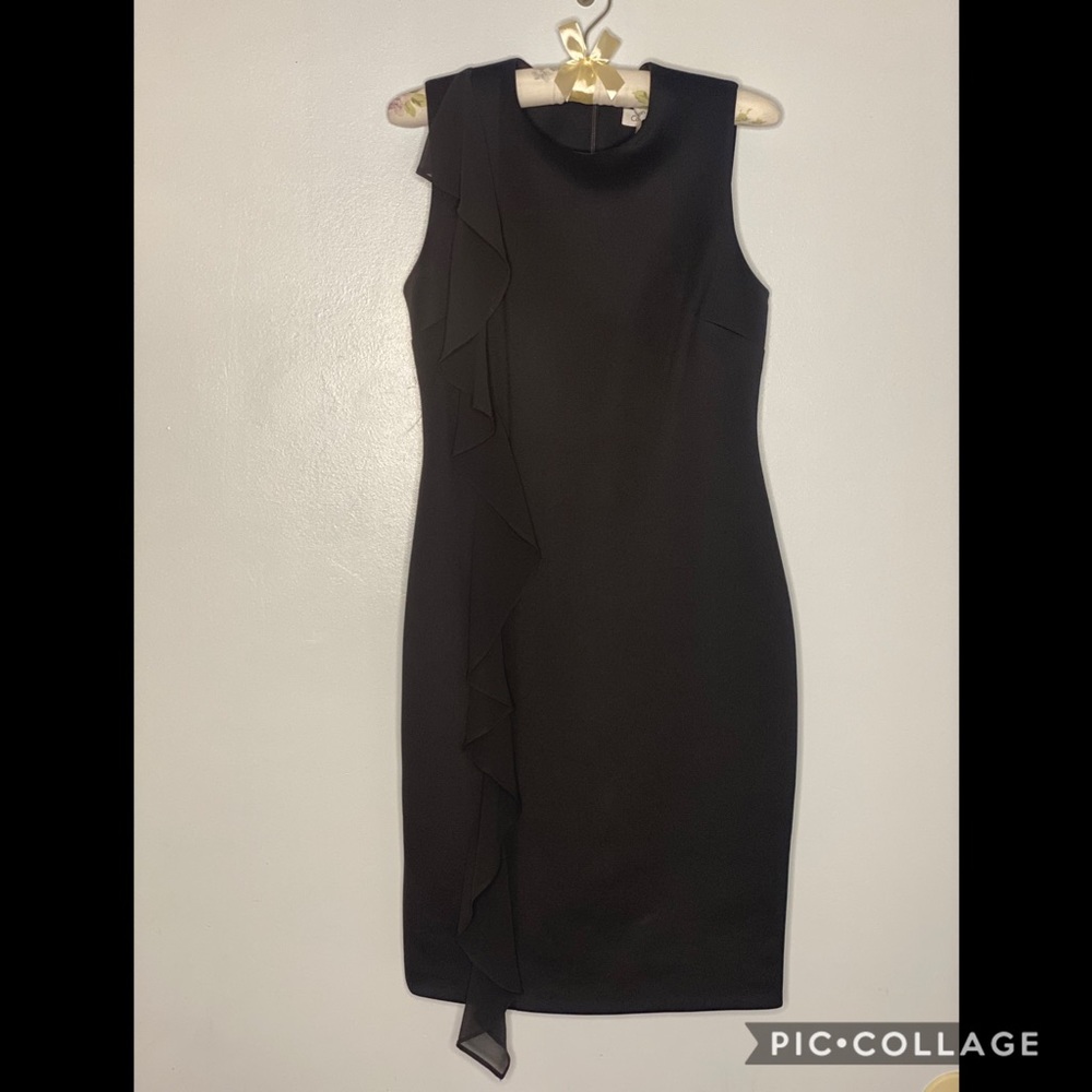 NWOT. Calvin Klein Black cocktail dress.